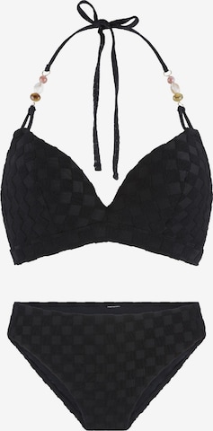 LingaDore Kolmio Bikini värissä musta: etupuoli