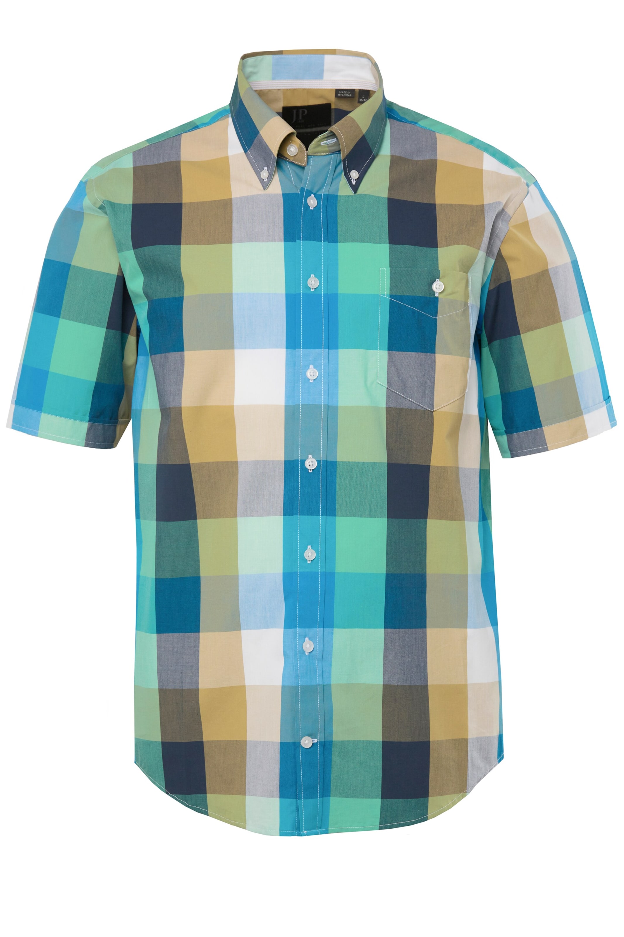 JP1880 Regular Fit Hemd in Blau: Vorderseite