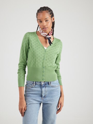 Cardigan King Louie en vert : devant
