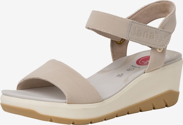 JANA Strap Sandals in Beige: front