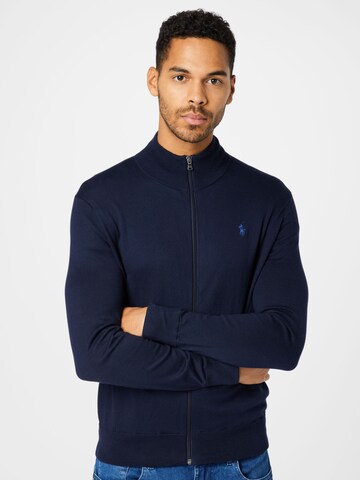 Polo Ralph Lauren Knit Cardigan in Blue: front