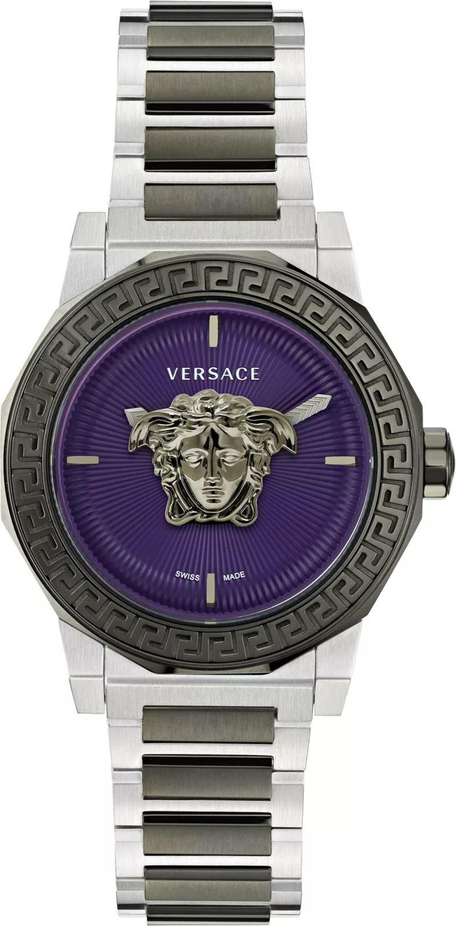 VERSACE Analog watch 'Medusa Deco' in Dark purple / Silver, Item view