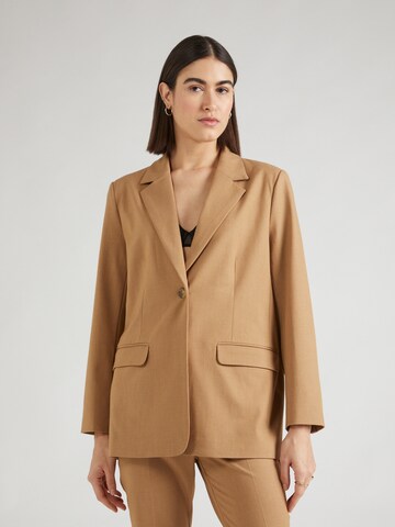 Soft Rebels Blazer 'Vilja' | rjava barva: sprednja stran