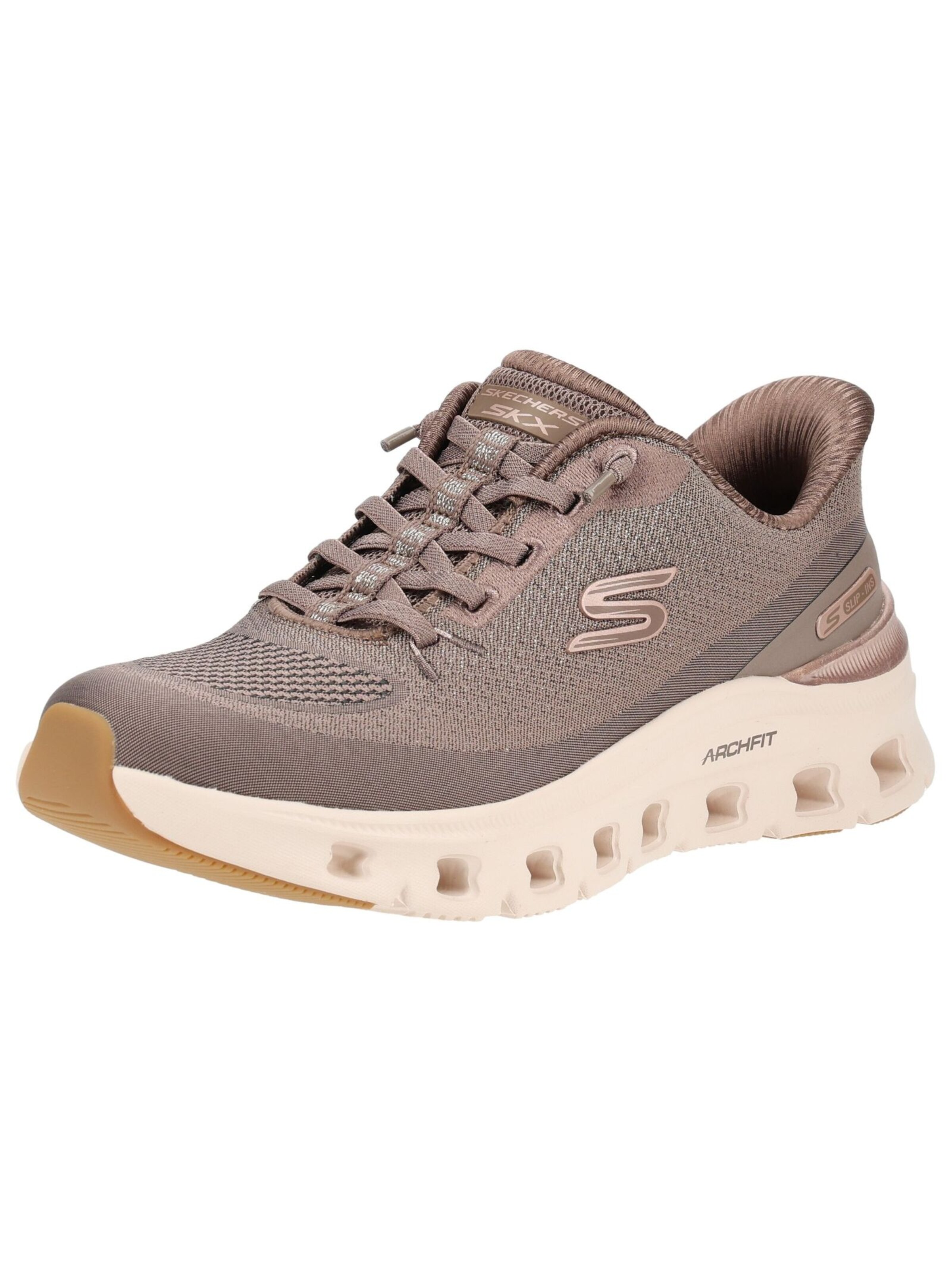 Sneaker bassa di SKECHERS in marrone: frontale