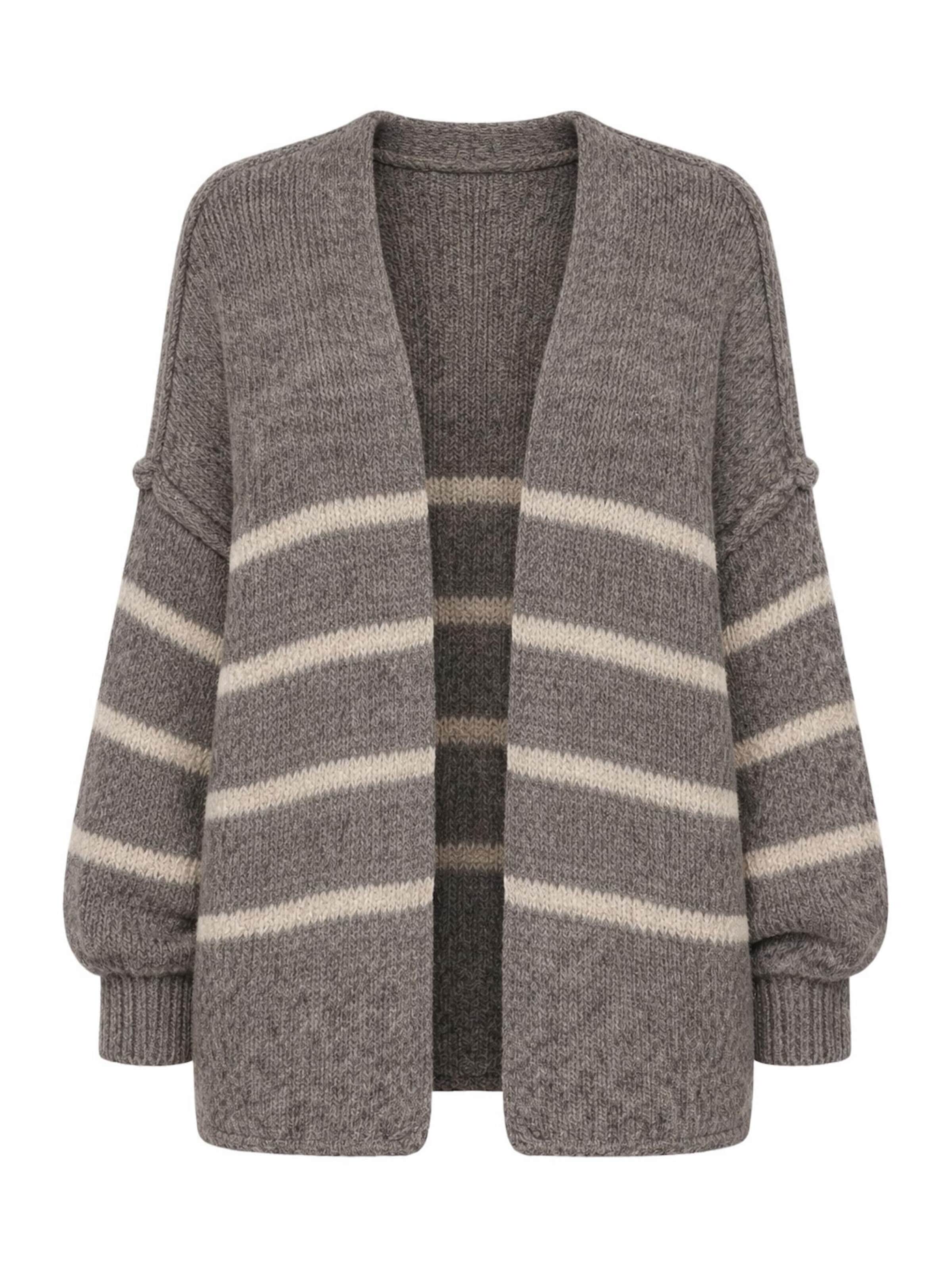 Worldclassca Strickjacke 'Strick Jacke mit Streifen'‌‌‌‌‌‌‌ in Grau