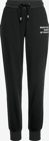 BUFFALO Tapered Trousers in Black: front