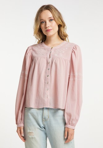 DreiMaster Vintage Blouse in Roze: voorkant