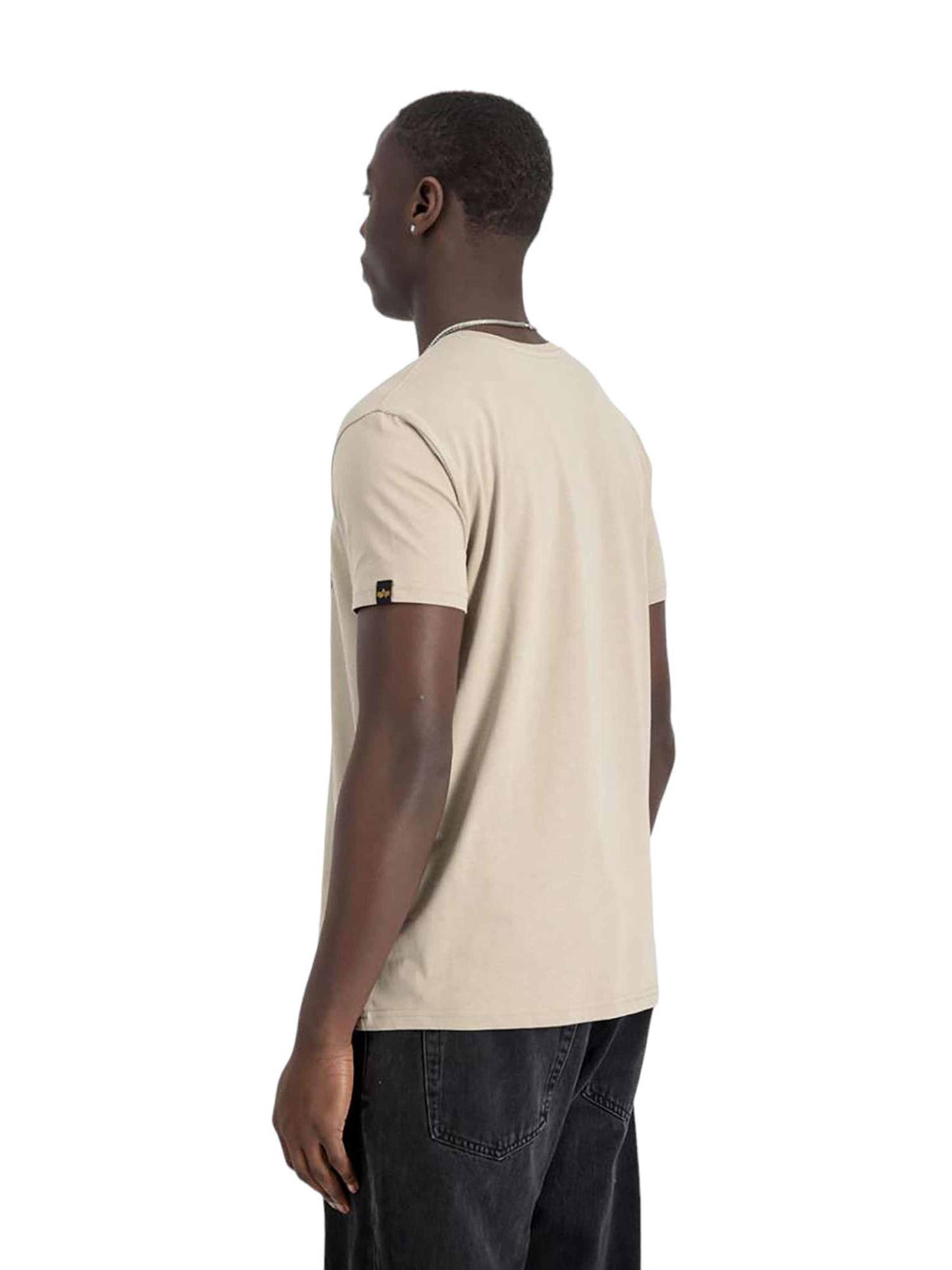 Tricou 'Carbon' de la ALPHA INDUSTRIES pe bej