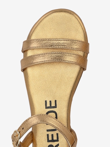 FREUDE Strap Sandals 'Asti' in Gold