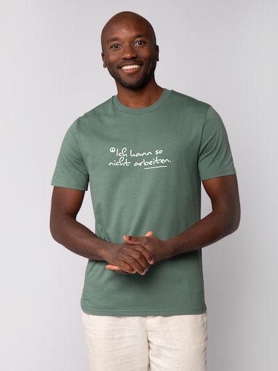 Watapparel Shirt 'Ich Kann So Nicht Arbeiten' in Jade / White, Item view