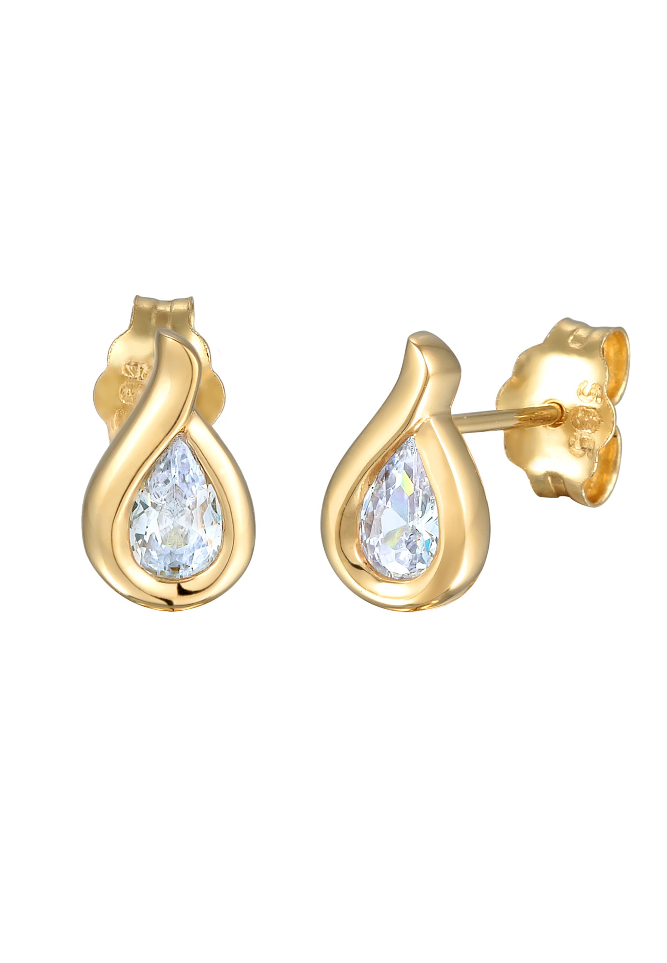 ELLI PREMIUM Ohrringe 'Infinity' in Gold: Vorderseite