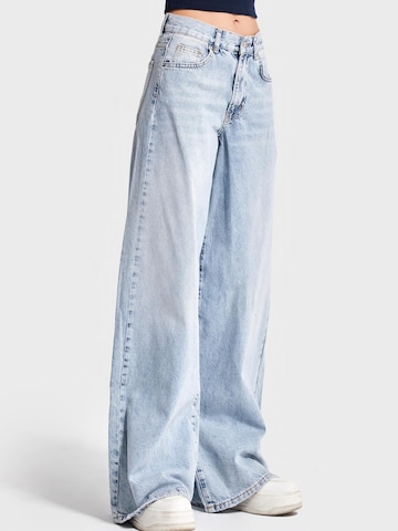 IT'S BASIC Wide leg Jeans 'ELENA Palazzo Mid Rise' in Blue