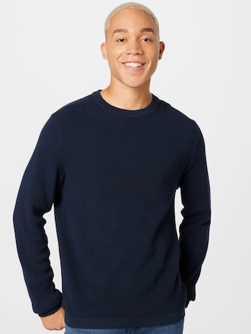 Pull-over 'Rocks' SELECTED en bleu : devant