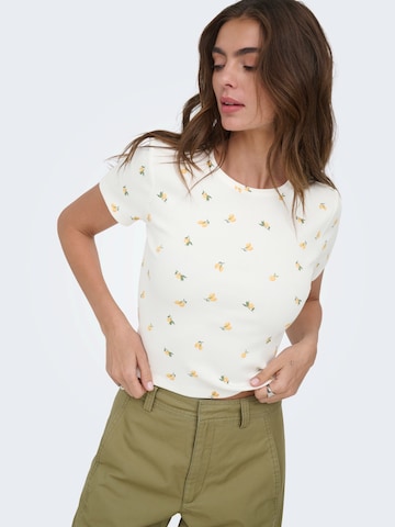 ONLY Футболка 'ONLFENJA' в Белый