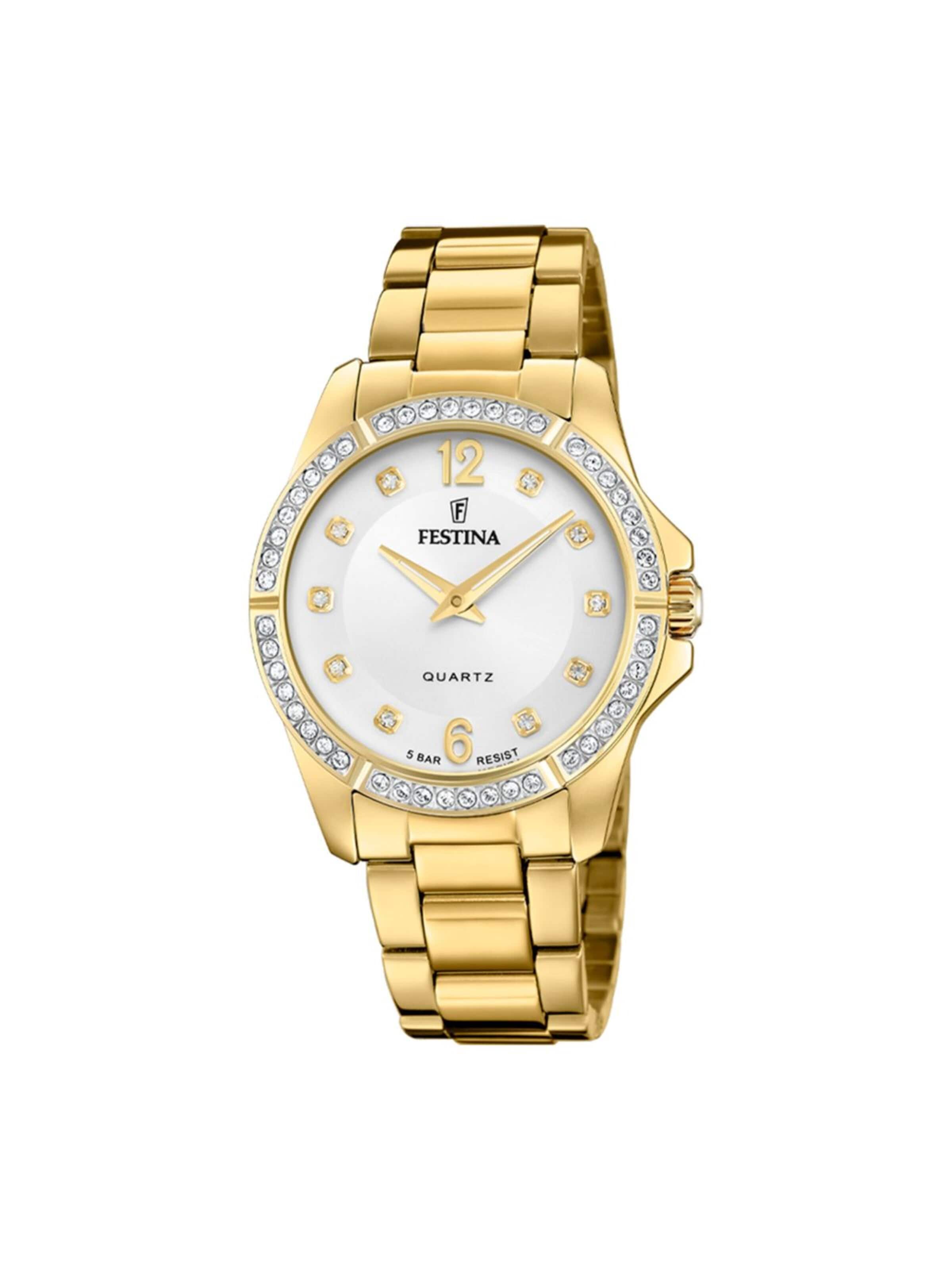 FESTINA Analog watch 'Festina - Watch Mademoiselle - Quartz watch movement - Watch case width: 34.5 mm' in Silver: front