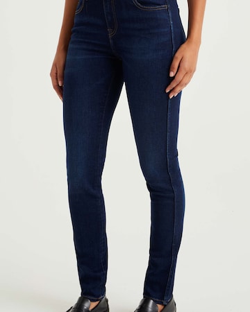 Skinny Jeans de la WE Fashion pe albastru: față