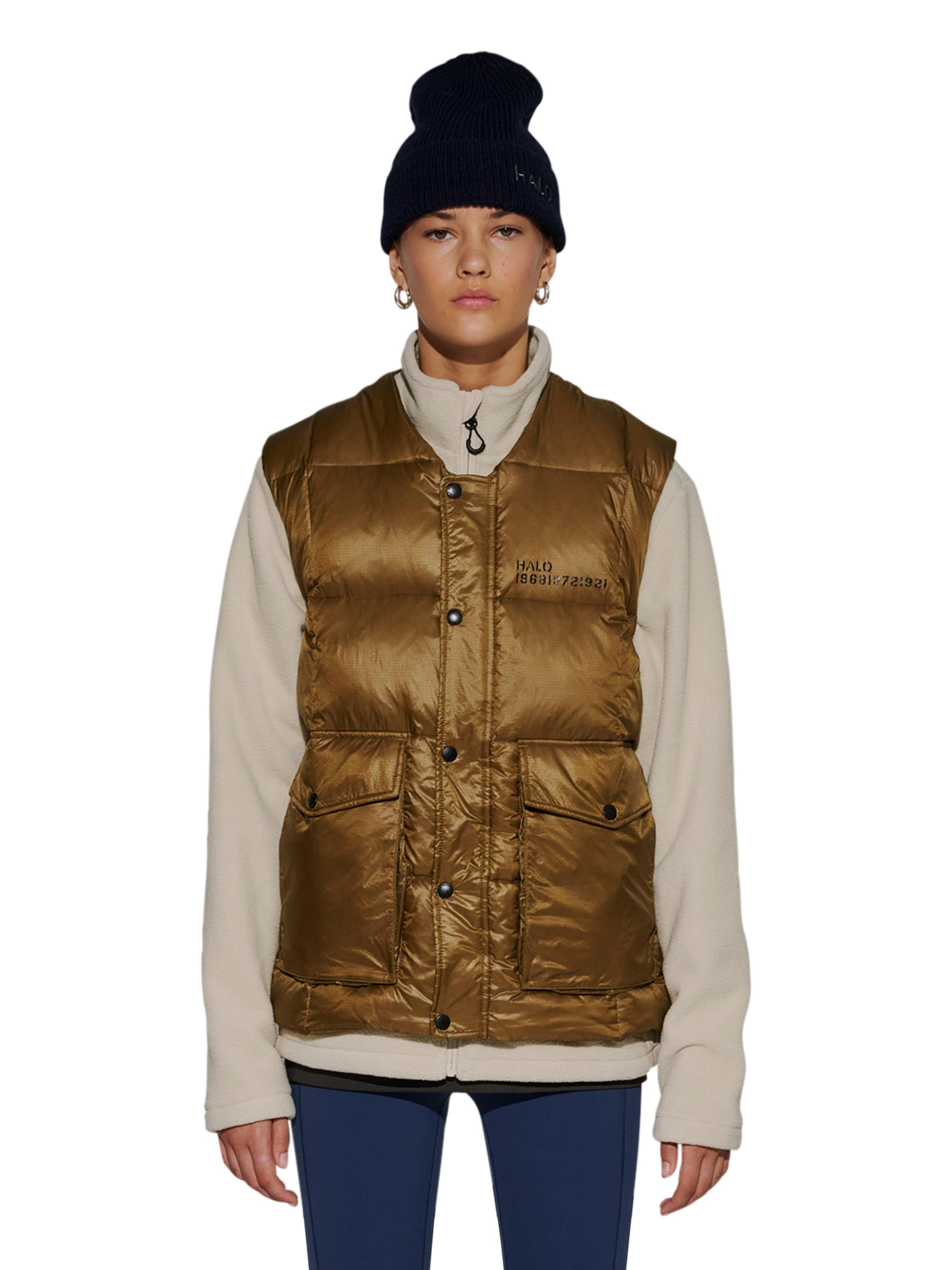 HALO Bodywarmer 'Gilet' in Bruin: voorkant
