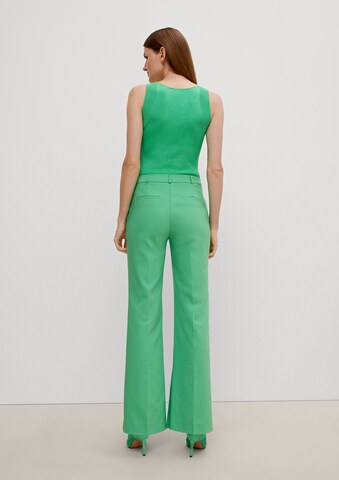 évasé Pantalon à plis COMMA en vert