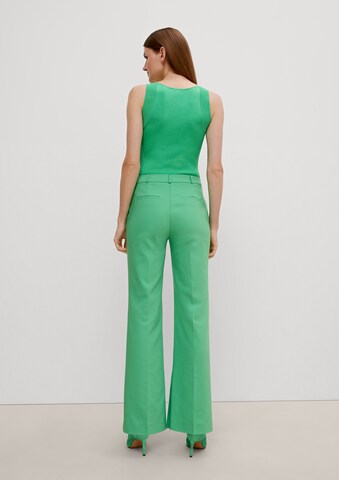 COMMA Flared Pleated Pants in Green