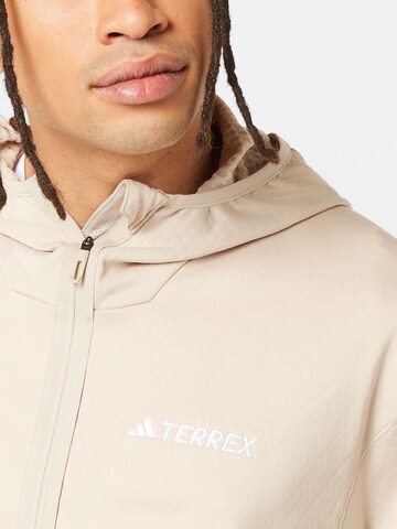 ADIDAS TERREX Athletic fleece jacket 'Xperior Light Fleece ' in Beige