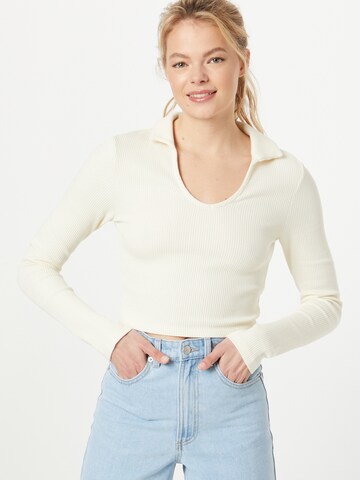 Nasty Gal Shirt in Beige: front