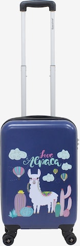 Saxoline Suitcase 'Lama' in Blue: front