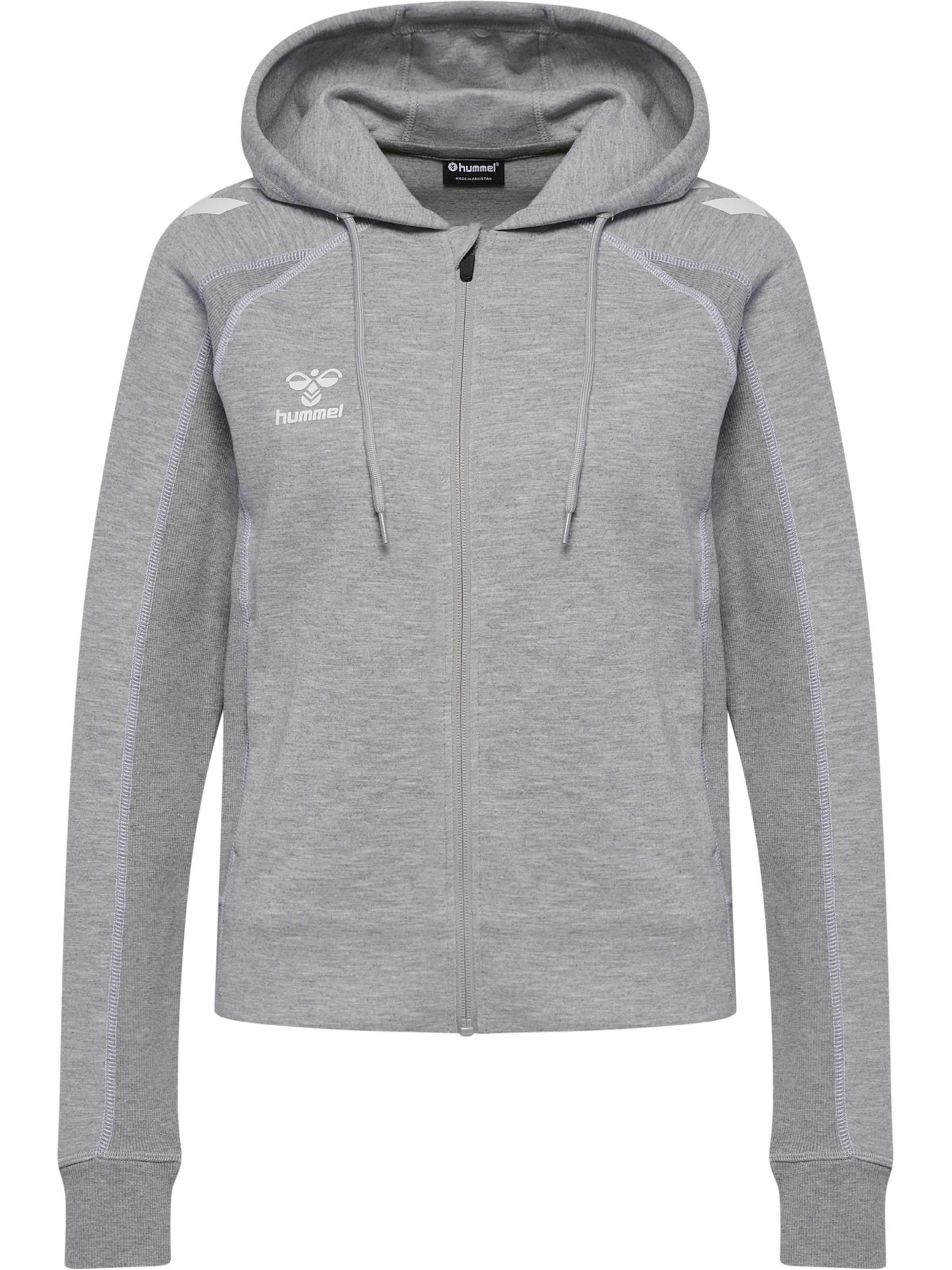 Hummel Sportief sweatvest in Grijs: voorkant