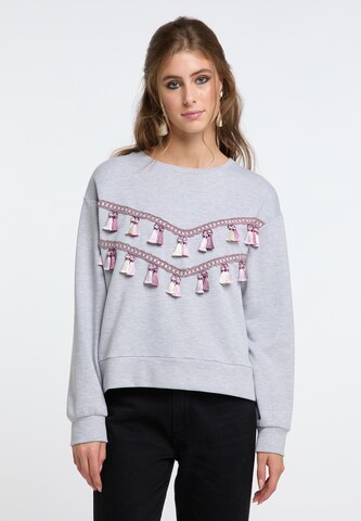 IZIA Sweatshirt in Grijs: voorkant