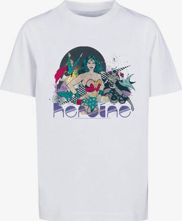 Maglietta 'DC Comics Justice League Heroine' di F4NT4STIC in bianco: frontale
