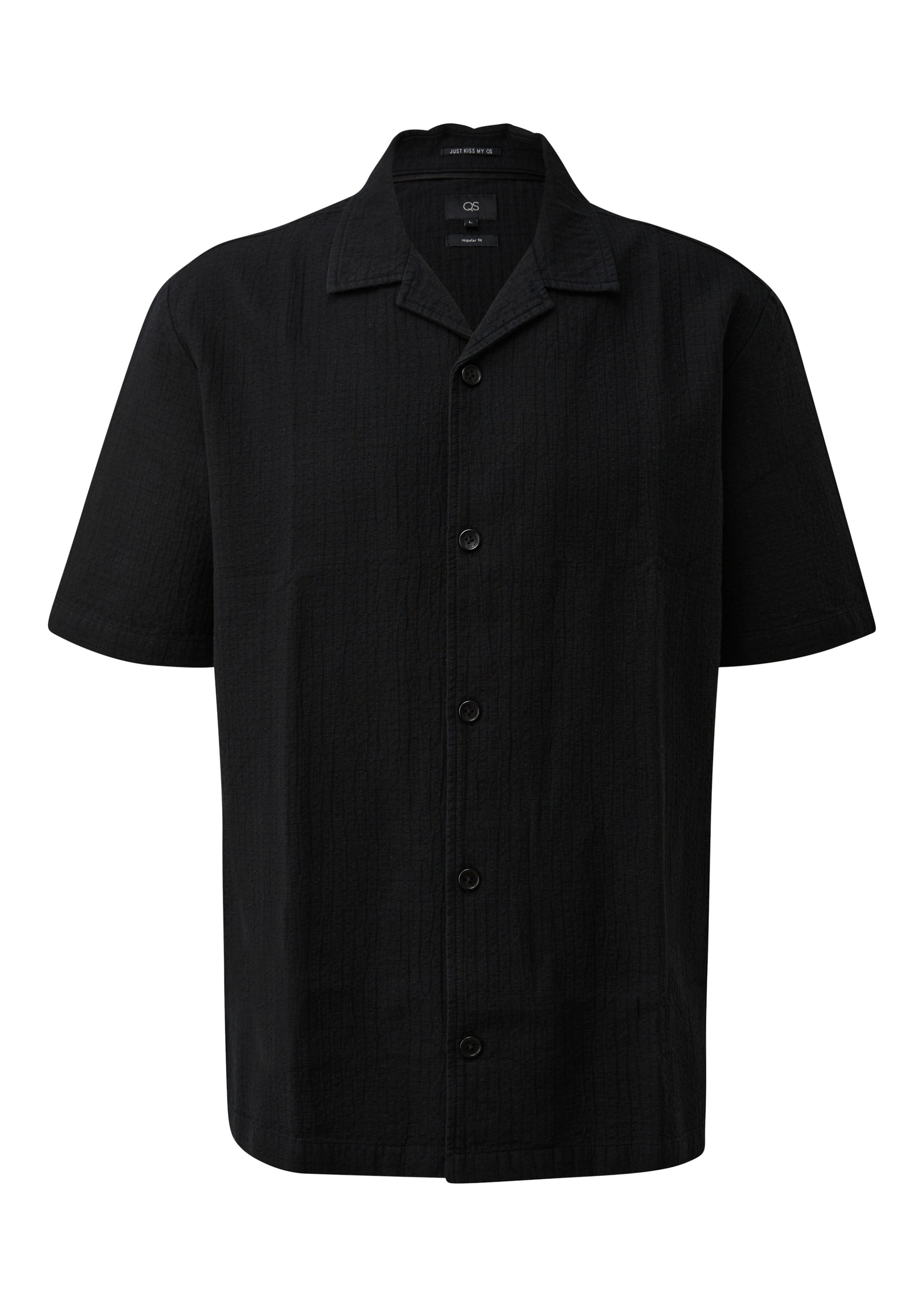 QS Hemd in Schwarz: Vorderseite