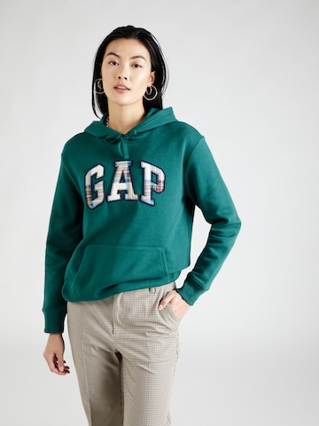 GAPSweater majica 'HERITAGE' - zelena boja: prednji dio