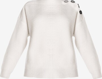 Le Temps Des Cerises Sweater in White: front