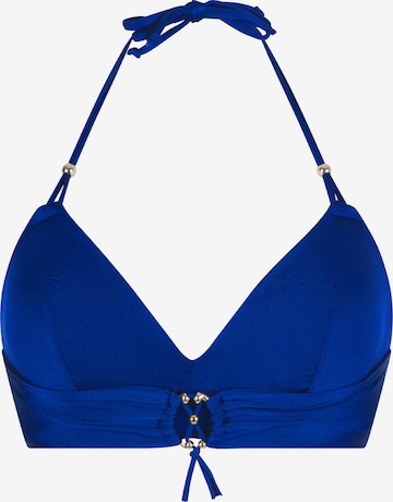 LingaDore Triangle Bikini Top in Blue: front