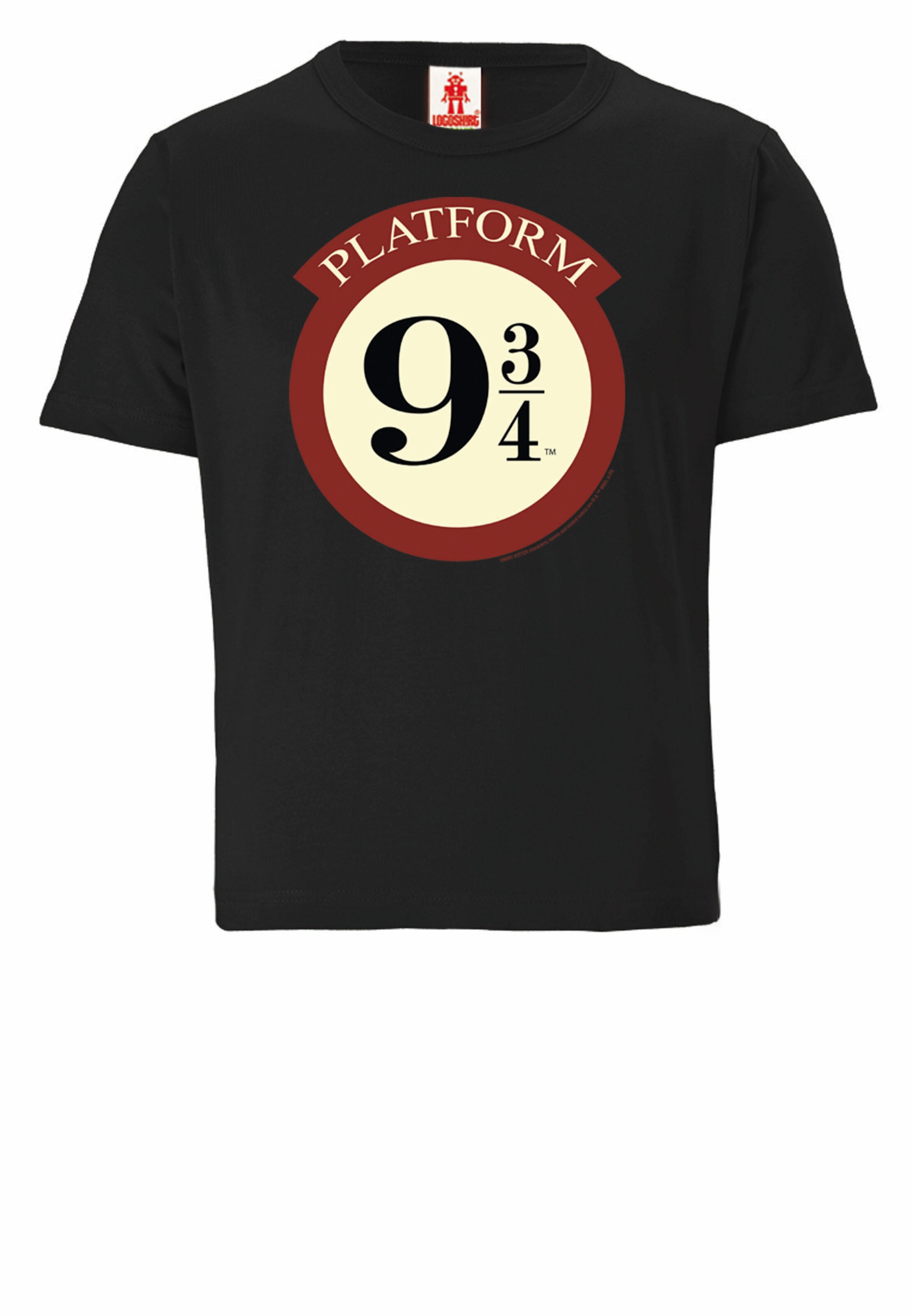 LOGOSHIRT Shirt 'Harry Potter – Hogwarts Express' in Zwart: voorkant