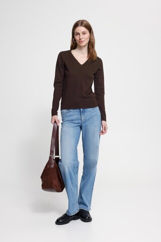 ICHI Pullover in Braun