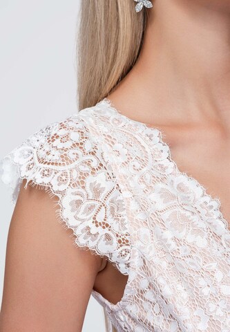 Robe de cocktail Ombre en blanc