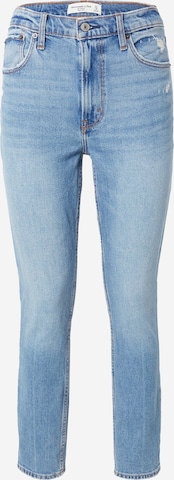 Slimfit Jeans de la Abercrombie & Fitch pe albastru: față