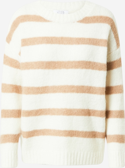 Love & Divine Pullover 'Love 674' in creme / hellbraun, Produktansicht