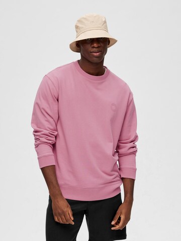 SELECTED HOMME Μπλούζα φούτερ 'Soon' σε ροζ