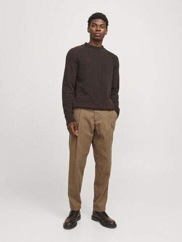 JACK & JONES Tapered Élére vasalt nadrágok - szürke