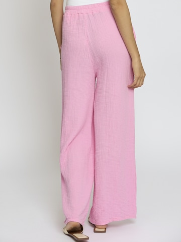 Wide Leg Pantalon 'Edaa' Lilavie en rose