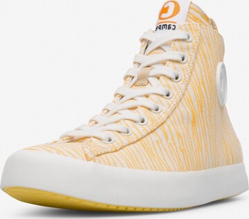 Sneaker alta di CAMPER in giallo: frontale