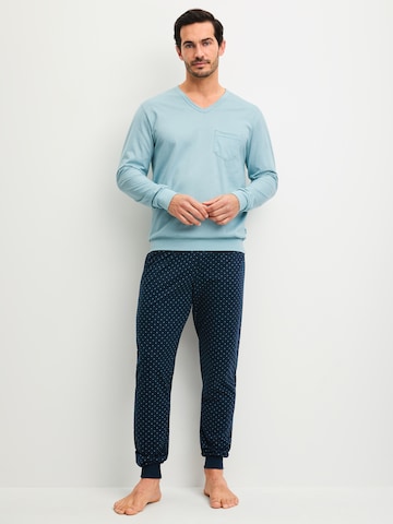 CALIDA Pyjamas lang i blå: forside
