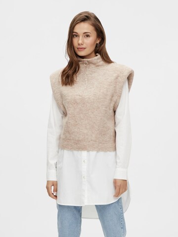 Pull-over 'Erikka' PIECES en beige : devant