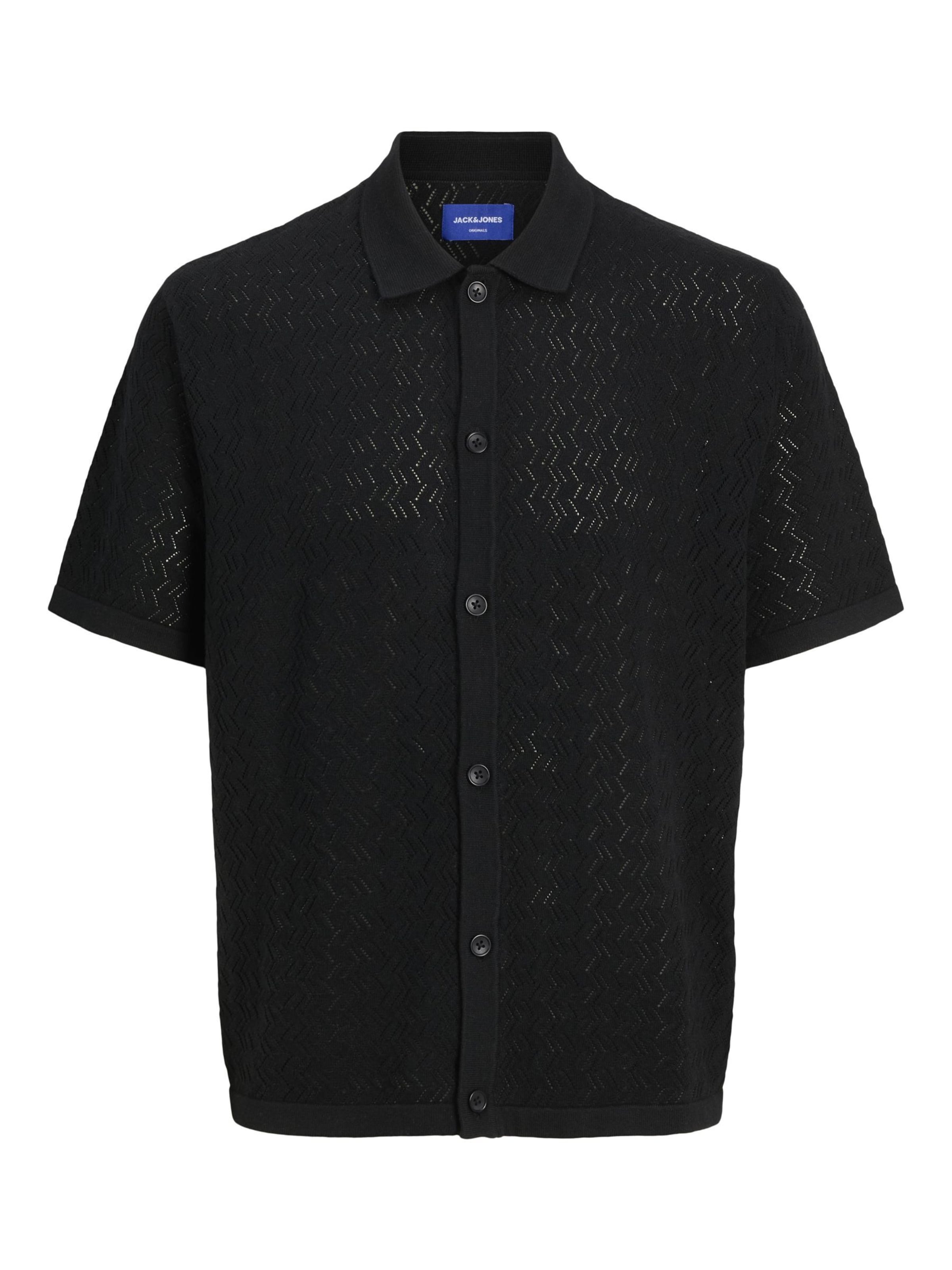 JACK & JONES Skjorte 'JORTYLER' i sort: forside