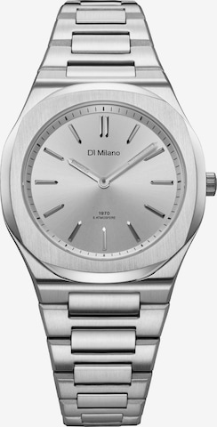 D1 Milano Analoguhr in Silber: Vorderseite