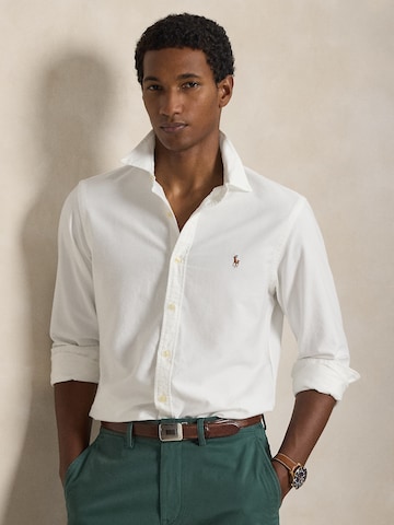 Coupe slim Chemise Polo Ralph Lauren en blanc : devant