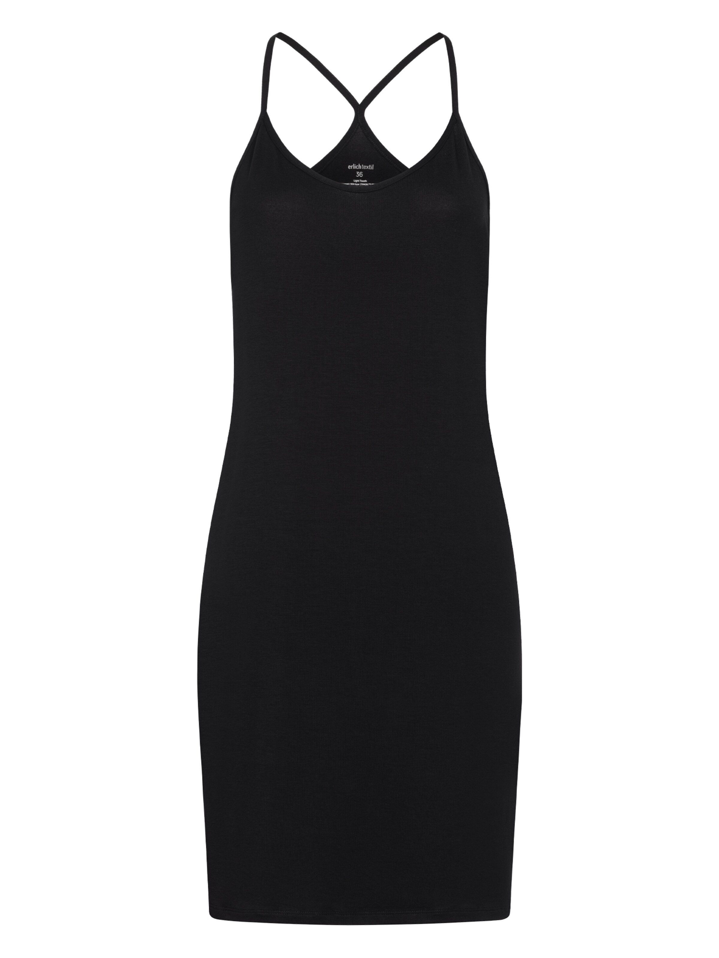 Erlich Textil - Camisola de pijama em preto: frente