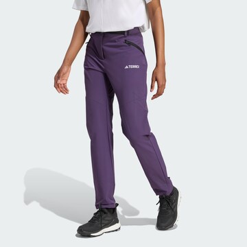 regular Pantaloni per outdoor 'Xperior' di ADIDAS TERREX in lilla: frontale