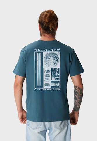 Oldskull T-Shirt 'Asian Flavour Club Umami Graphic' in Blau